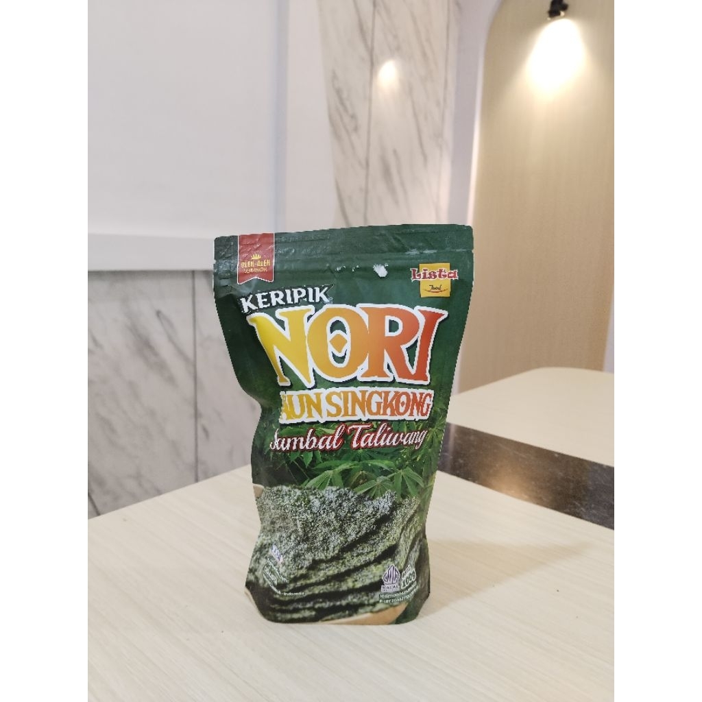 

Oleh Oleh Khas Lombok NTB Keripik Nori Daun Singkong Sambal taliwang enak dan sehat