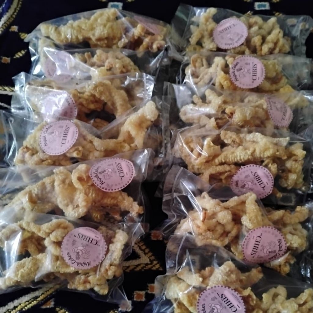 

Keripik Ceker Ayam Tanpa Tulang Renyah per pcs