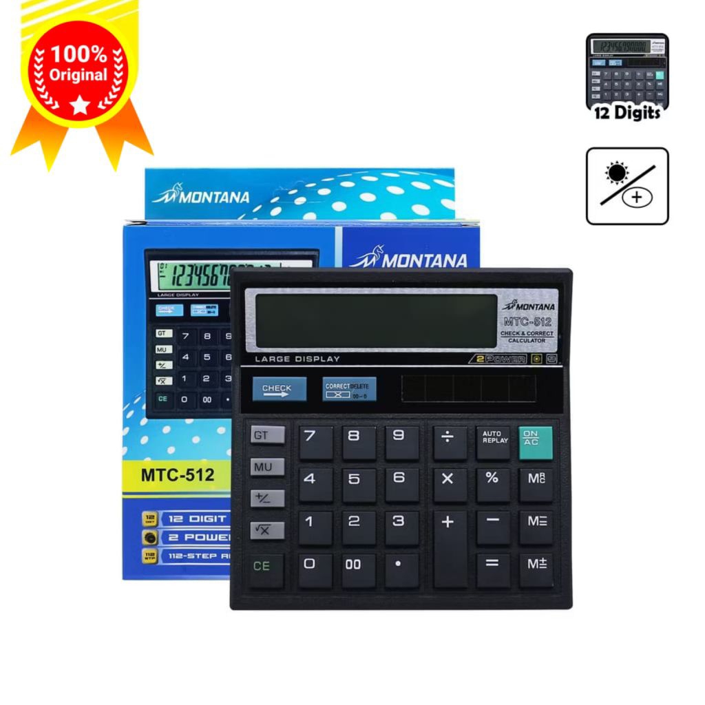 

Kalkulator MONTANA 2 Power 12 Digit Calculator Large Display 2 / MTC-512