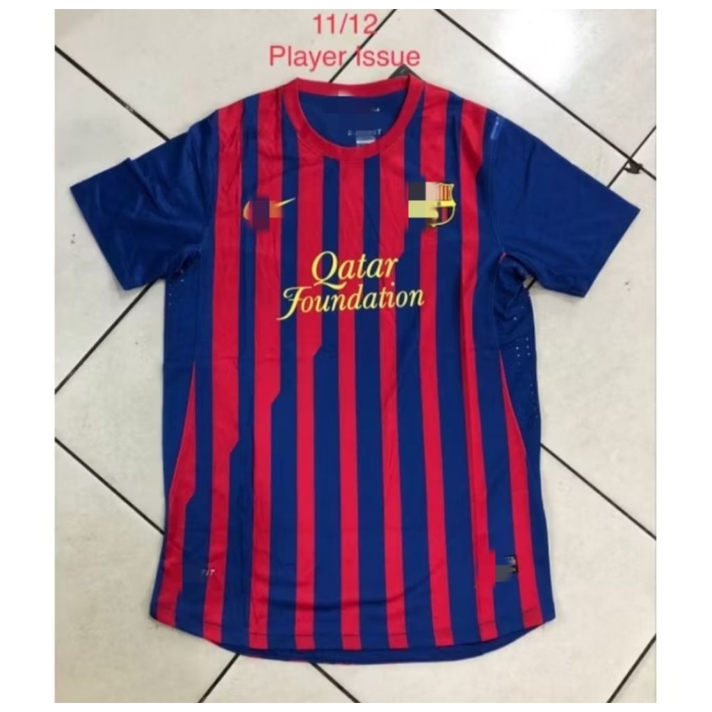 (PLAYER ISSUE) JERSEY RETRO BARCELONA HOME PI 2011 2012 KLASIK GO GRADE ORI