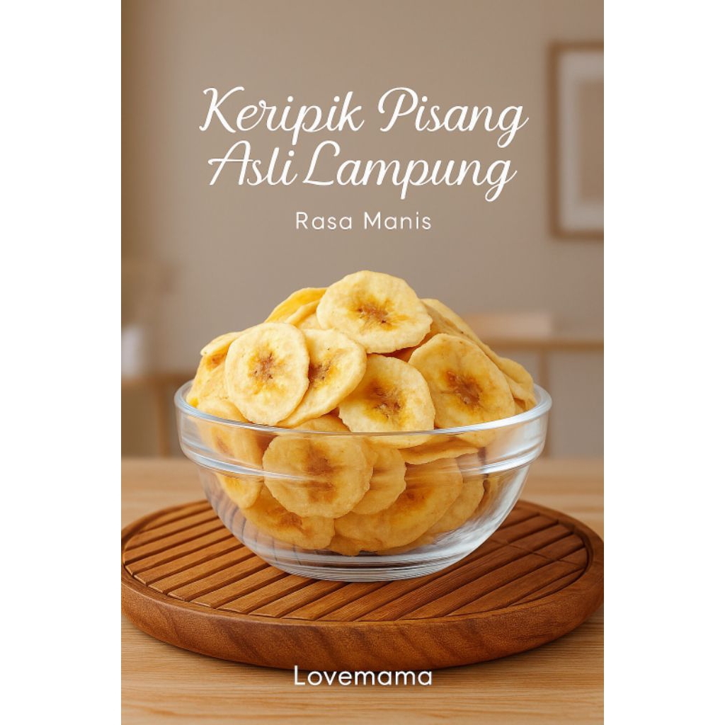 

Keripik Pisang Kepok Rasa Manis Asli Lampung 200 gram