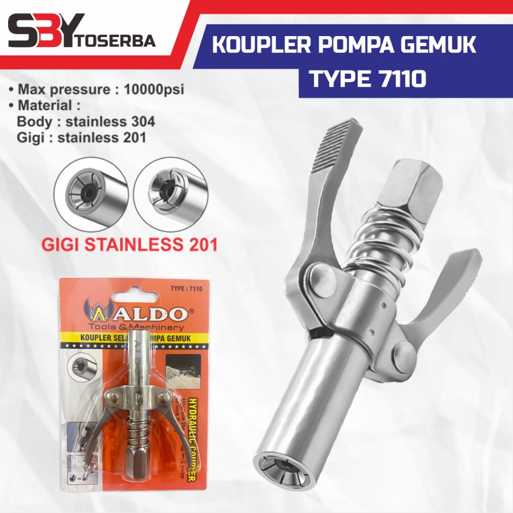 KOUPLER POMPA GEMUK ALDO TYPE 7110 / KEPALA POMPA GREASE / KEPALA POMPA GEMUK