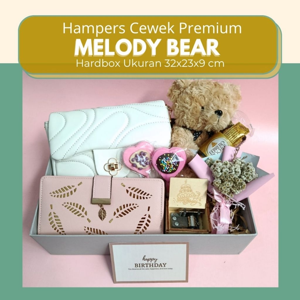 

Hampers Kado Ultah Cewek Ulang Tahun Anniversary Hadiah Pacar Cewe Hamper Birthday Melody Bear by Hapunni