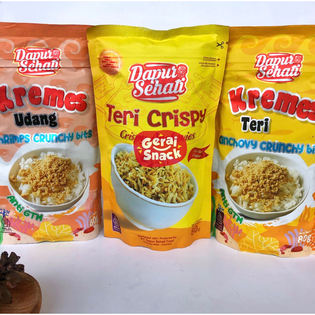 

Bundling 3 Dapur Sehati Kremes Udang - Kremes Teri - Teri Crispy Lauk Instan Anak