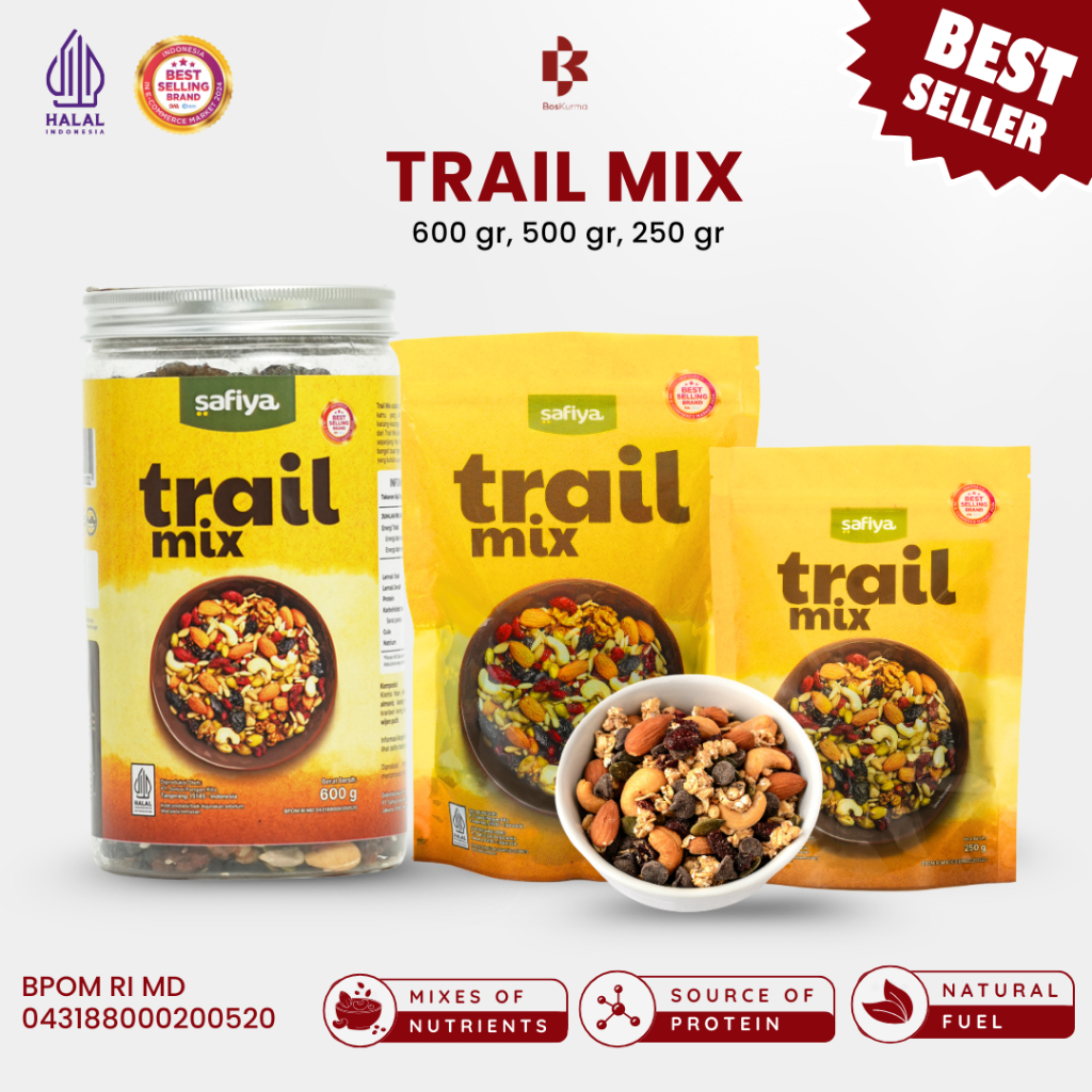 

Trail Mix 500 Gram Safiya Healthy Food - Kacang Mix Premium
