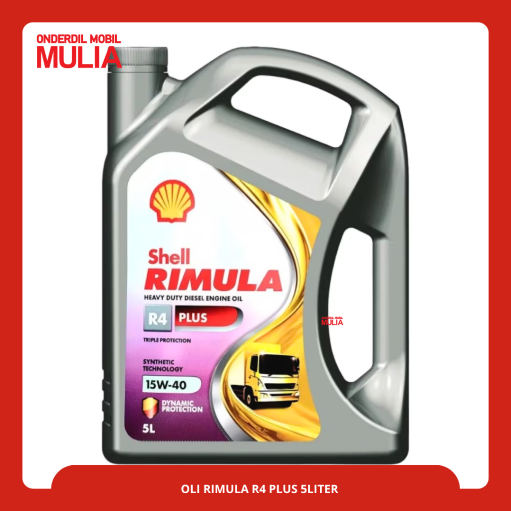 Oli Mesin Mobil Shell Rimula R4 Plus (5L) / Rimula R4 Plus (1L) 100% ORI Shell