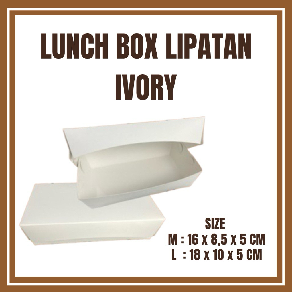 

Lunch box IVORY lembaran lpt size M & L Dine In IVORY tebal TERMURAH