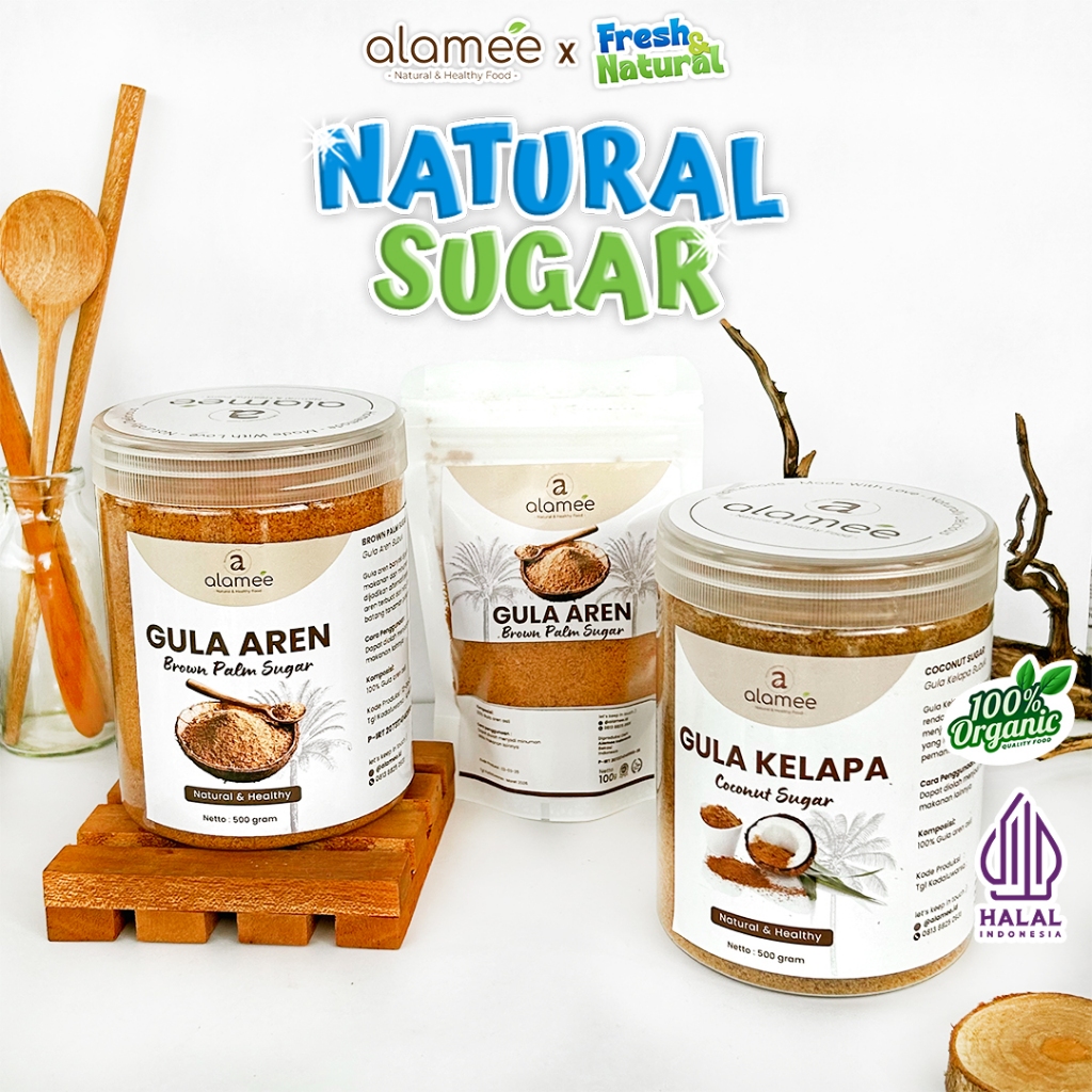 

Gula Semut Kelapa Aren Organik Asli Bubuk Coconut Sugar Premium Powder Natural Organik Organic 500gr fresh and natural