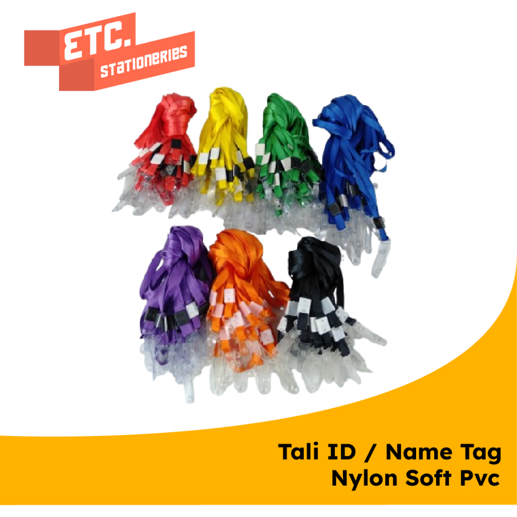 

Tali Id Card / Tali Name Tag / Nylon Soft Pvc (NYLKSFP) [20 PCS]