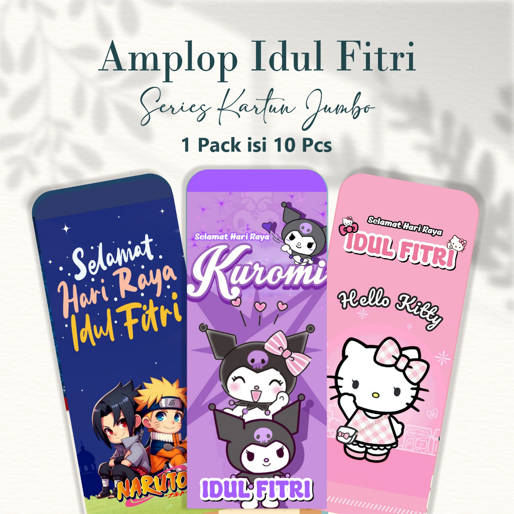 

1 pack isi 10 Amplop Lebaran Jumbo uang tanpa lipat