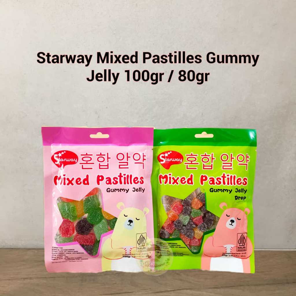 

Starway Mixed Pastilles Gummy Jelly 100 gr / 80 gr permen jelly (scp)