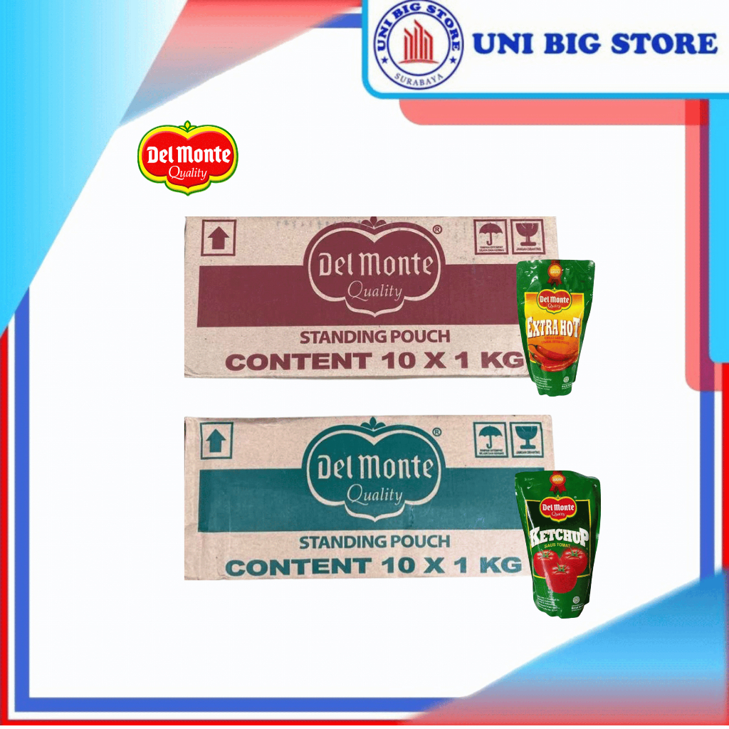 

Saos DELMONTE Ketchup Saus Tomat / Extra Hot Lombok 1 kg x 10 pcs DUS