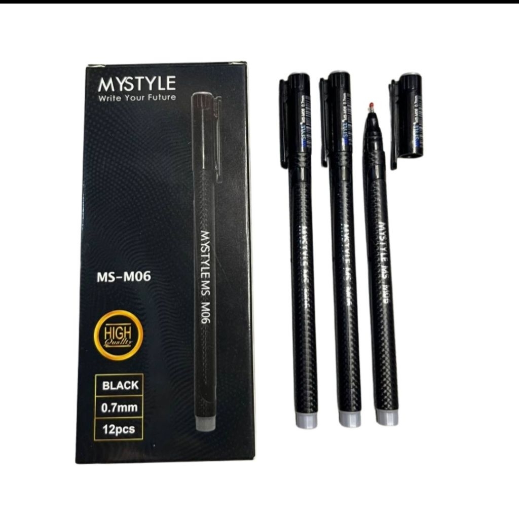 

Pulpen / Bolpoin / Pen Tinta / Pena cair mystyle MS-M06 0.7mm 12ps tabung penuh murah