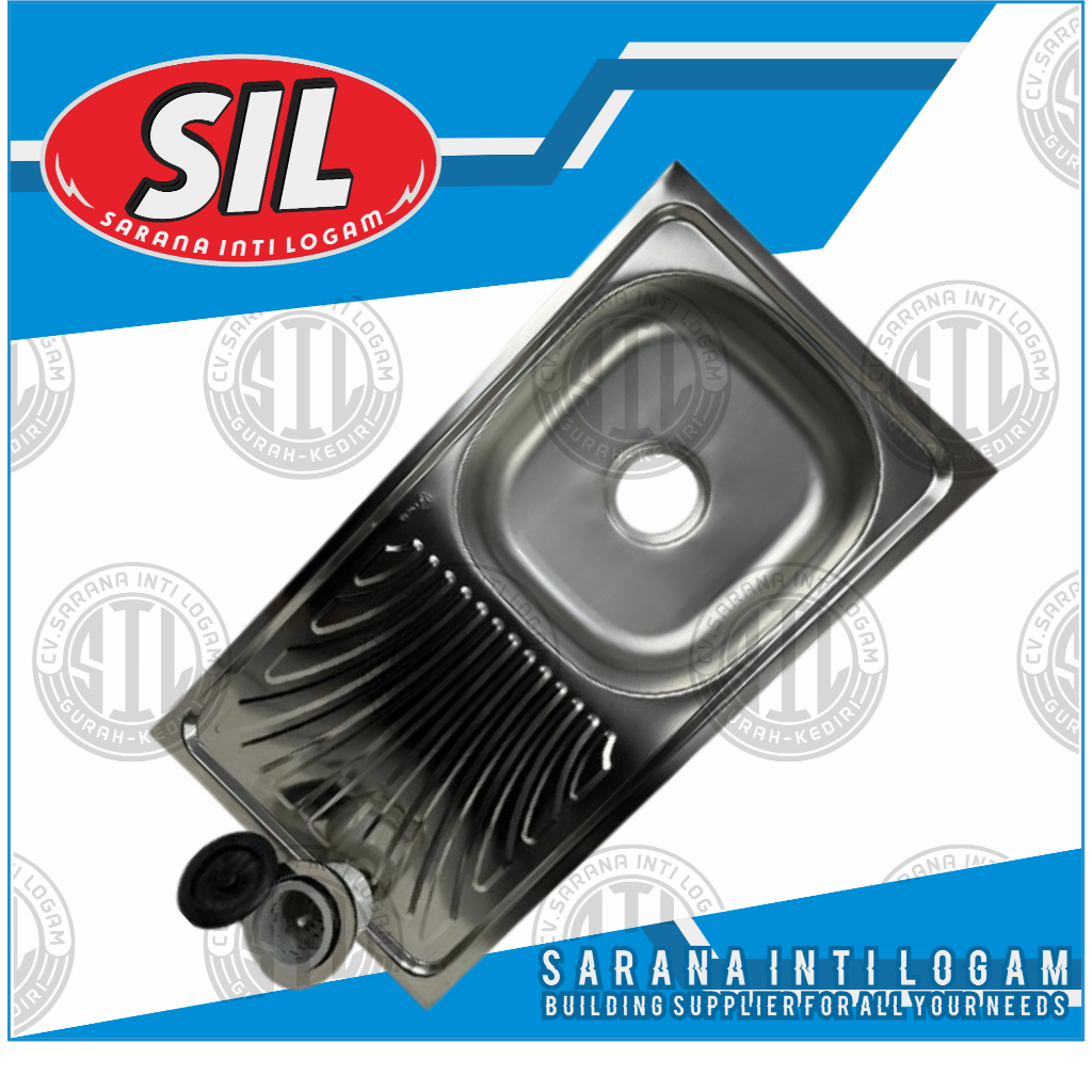 PREMIUM BCP 10050 A KITCHEN SINK STAINLESS BAK CUCI PIRING 1 LUBANG 1 SAYAP