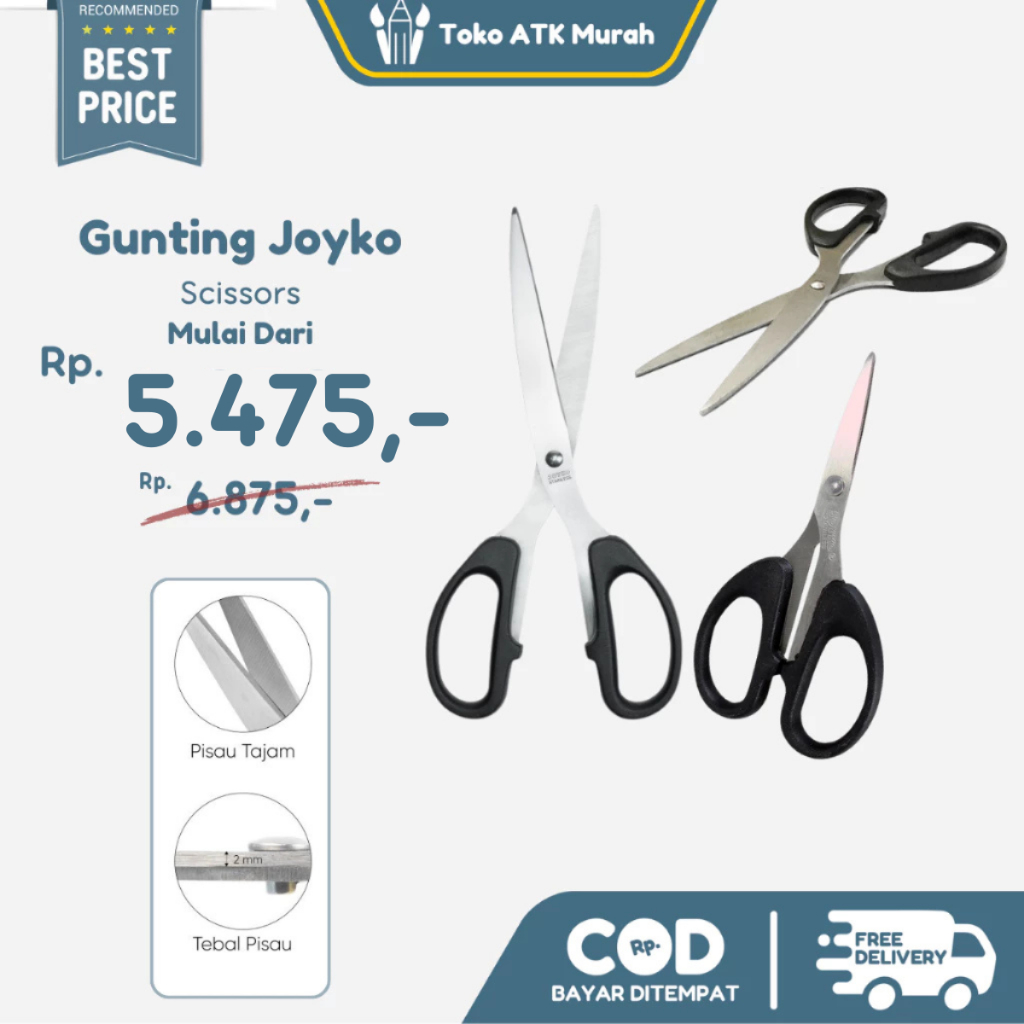 

Gunting Kertas Joyko SC-828 Gunting Kecil / Gunting Kerajinan