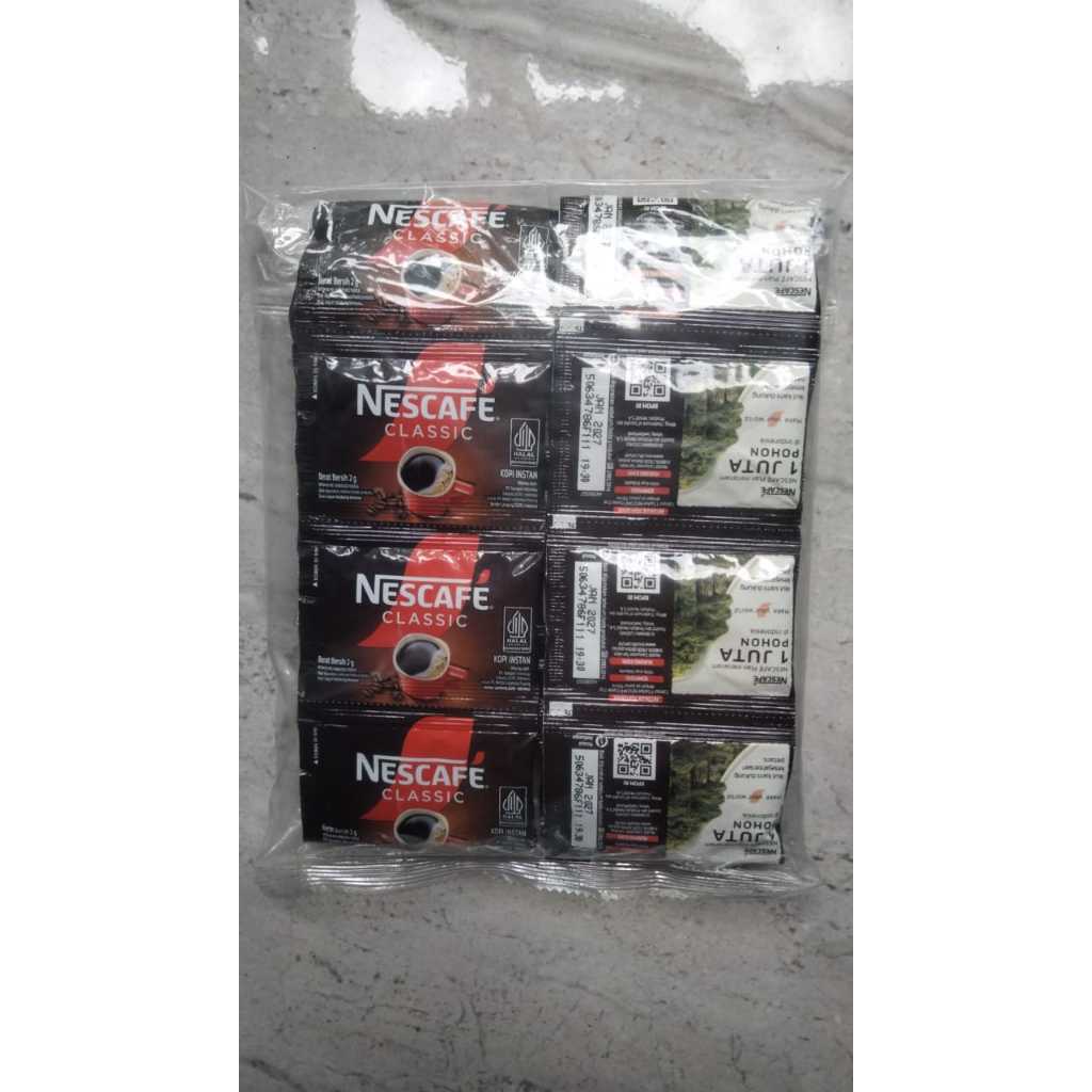 

NESCAFE Classic Sachet 60 Sachet @2Gram Per Sachet || Kopi Hitam Nescafe || Kopi Sachet Nescafe