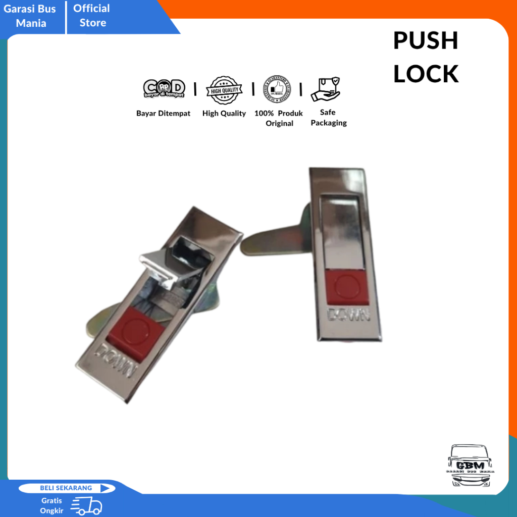 RED PUSH LOCK/KUNCI PANEL SOLAR