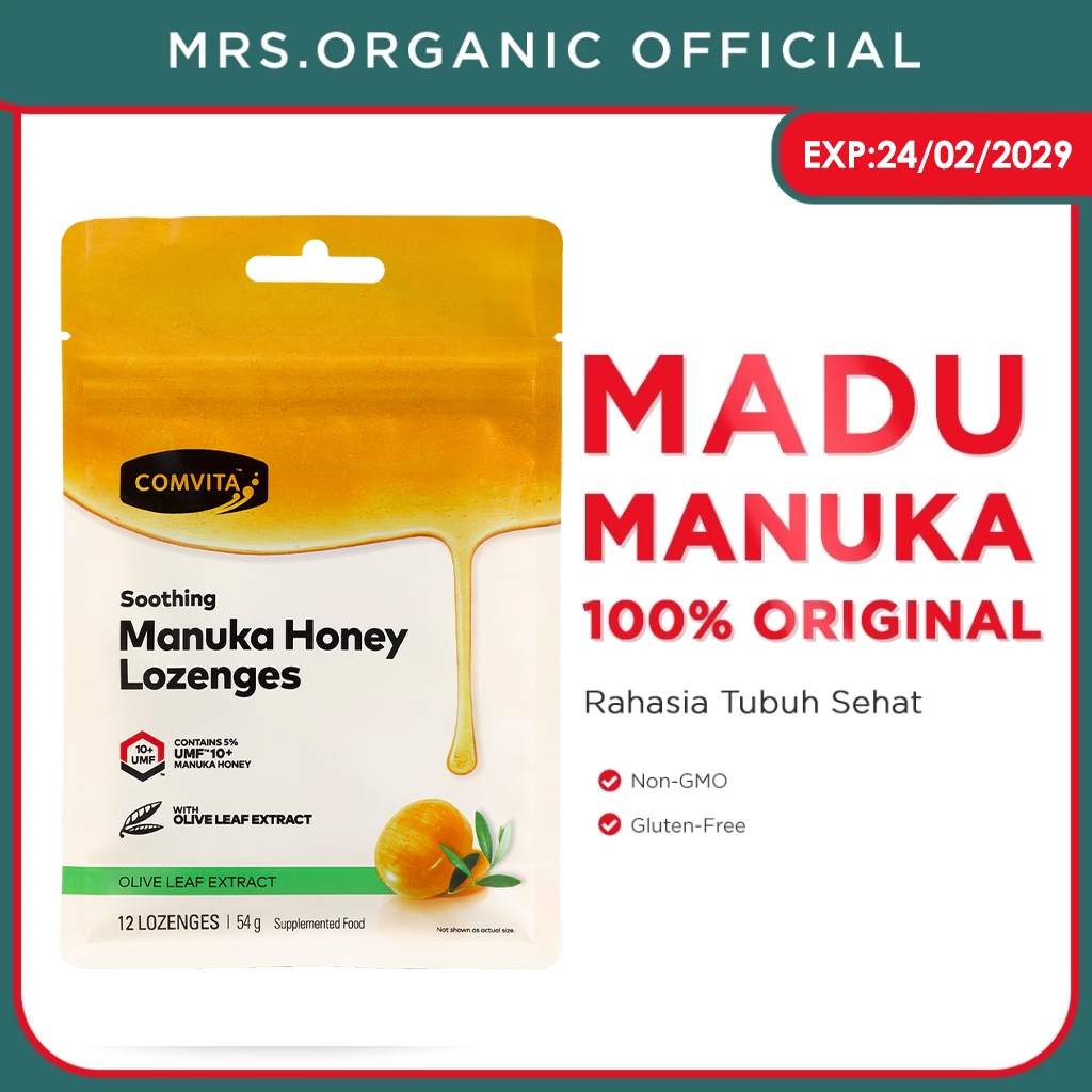

COMVITA Manuka Honey Lozenges Olive Leaf - permen sakit tenggorokan