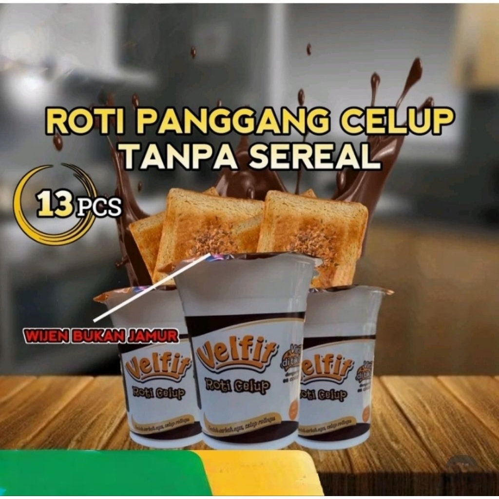 

13pcs Velfit Roti Panggang Celup Susu Coklat (TANPA SEREAL)