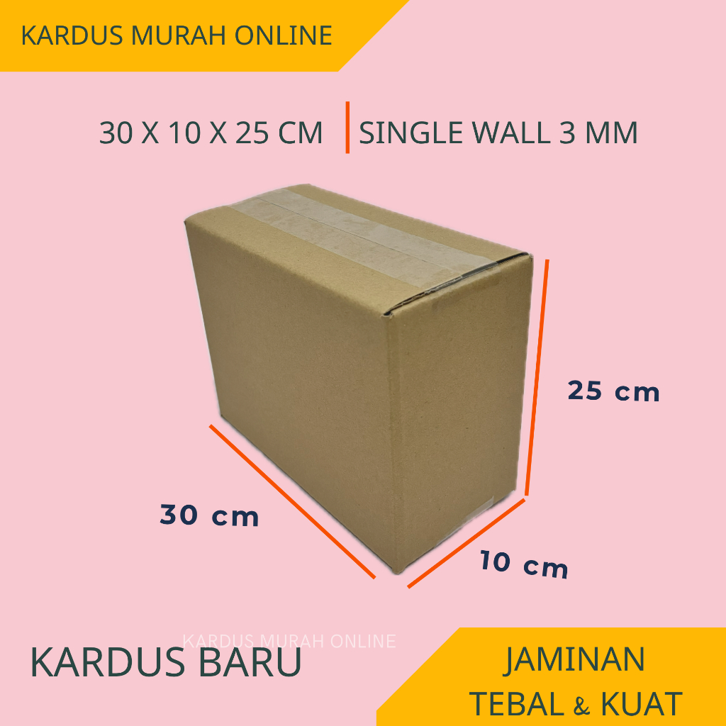 

BOX 30X10X25 CM MURAH KARDUS KARTON PACKAGING ONLINE