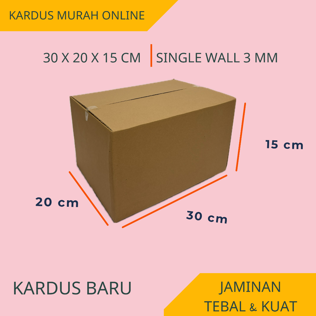 

BOX 30X20X15 CM MURAH KARDUS KARTON PACKAGING ONLINE