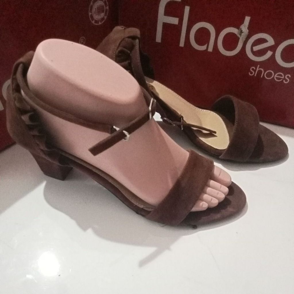 Sz 39 sandal heels selop tali fladeo LDT43-4IIBRW