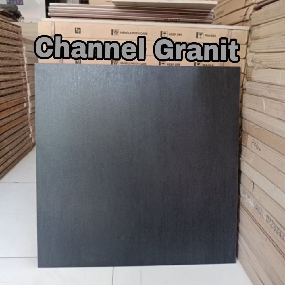 Granit lantai Carport 60×60 hitam polos Black sea permukaan Matt kasar