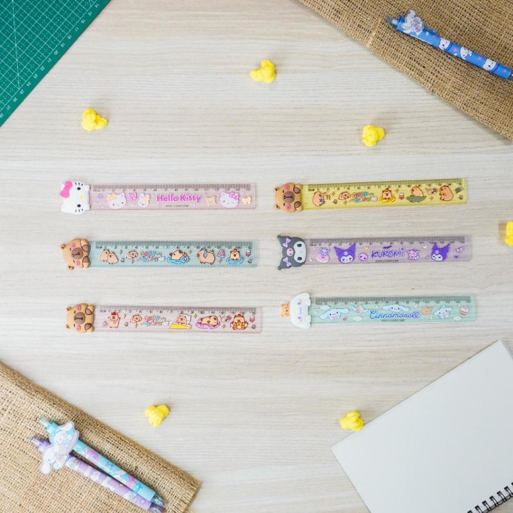 

-MOJIBOX- Penggaris Premium - Penggaris 3D Karakter Sanrio - Capybara -15 cm