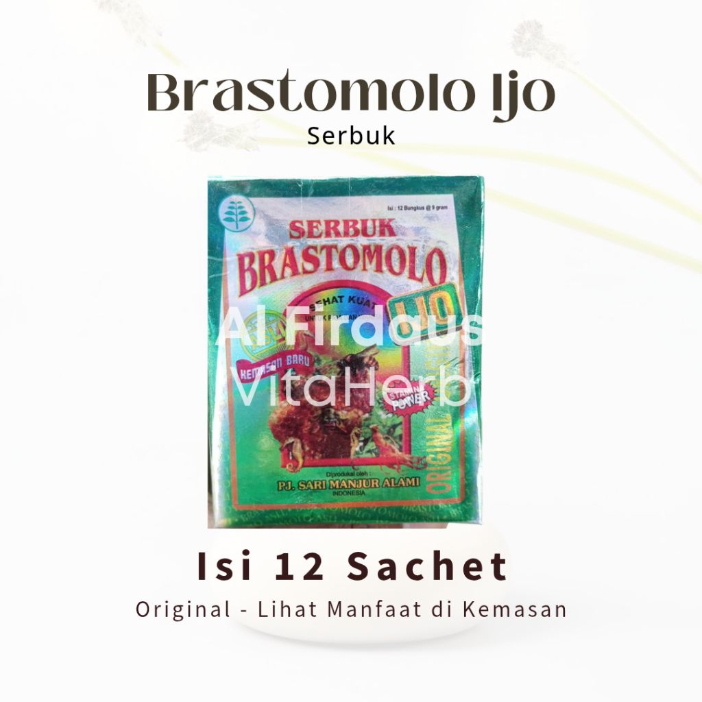 

Brastomolo Ijo Serbuk AU Herbal Tradisional – Isi 12 Sachet Original