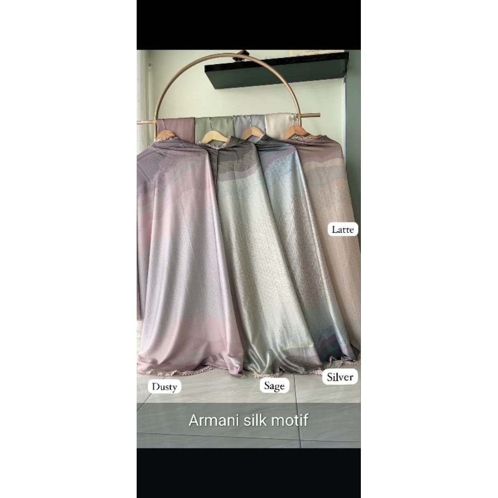 mukena armani silk motif