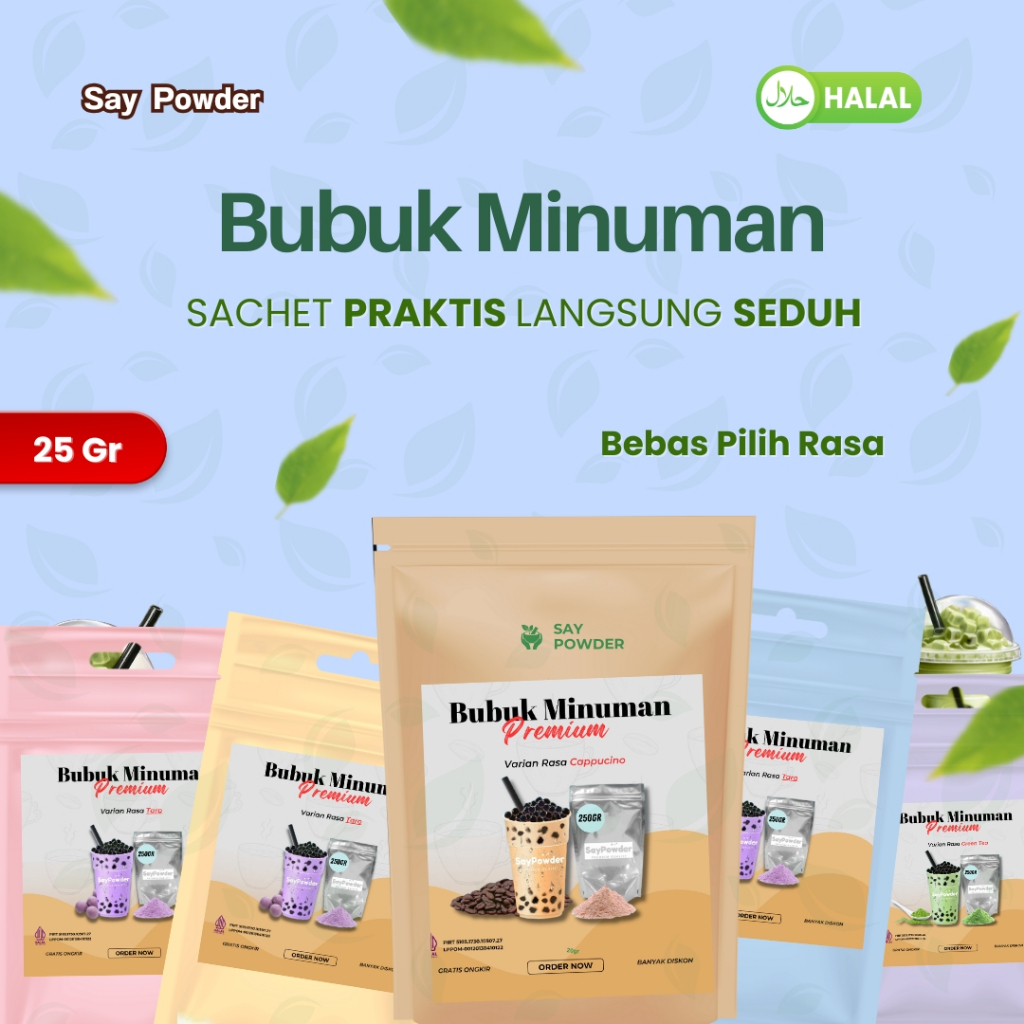 

Bubuk Minuman Varian Coffee Sachet Premium 25 Gram Serbuk Minuman Kekinian Powder Minuman