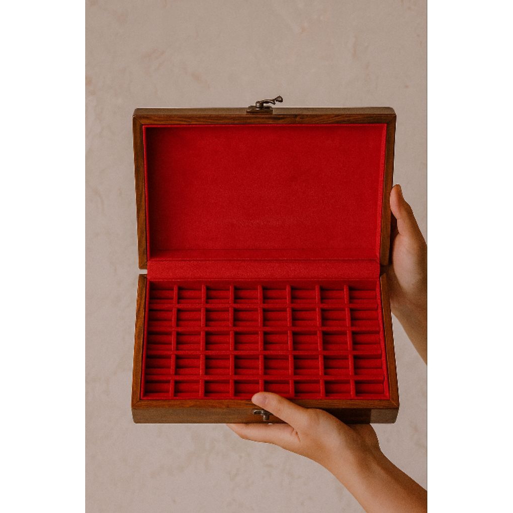 Kotak Cincin Kayu Jati kotak penyimpanan