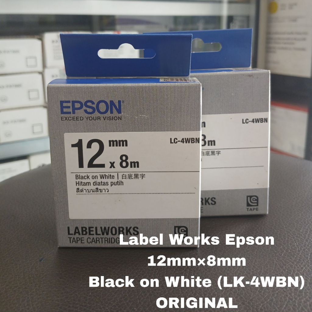 

Epson LabelCatridge 12mm Black on White Original