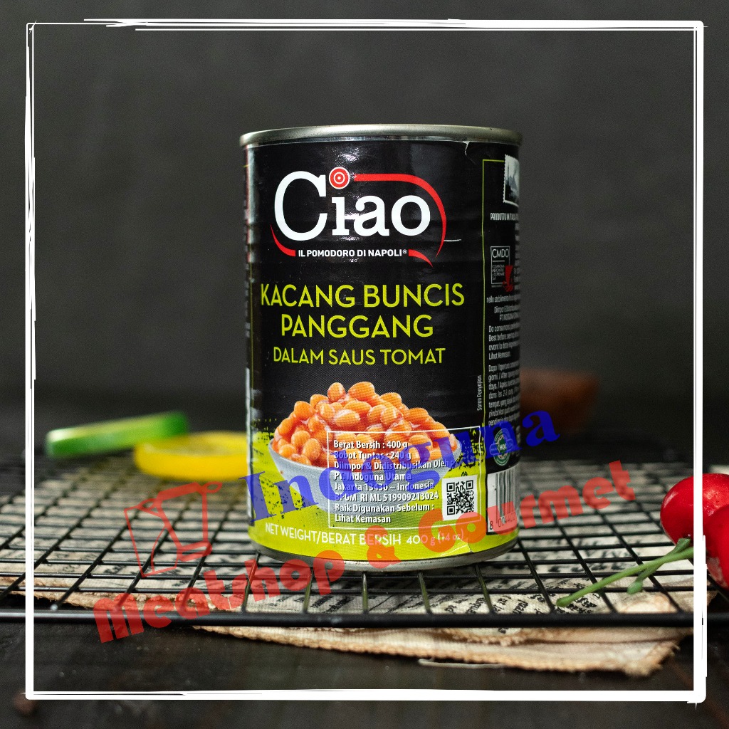 

Ciao Kacang Buncis Panggang dalam Saus Tomat Baked Beans in Tomato Sauce 400gr