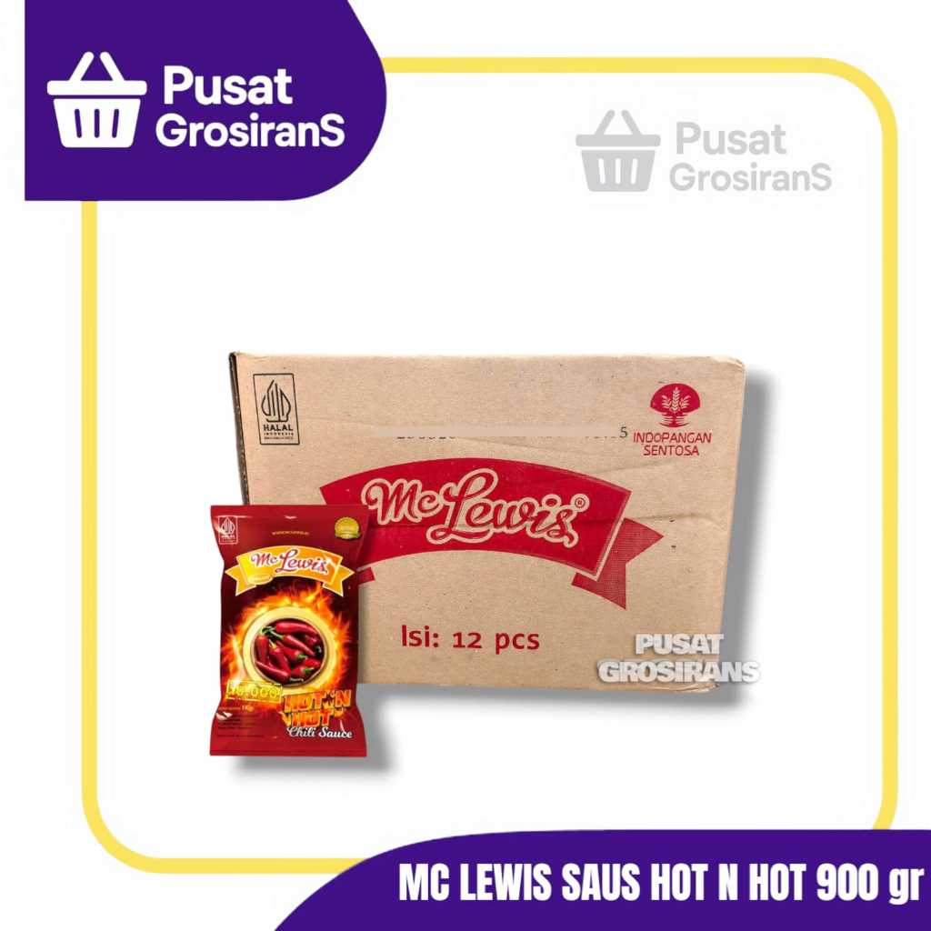 

Mc Lewis Saus Hot n Hot 900gr 1 Karton isi 12pcs