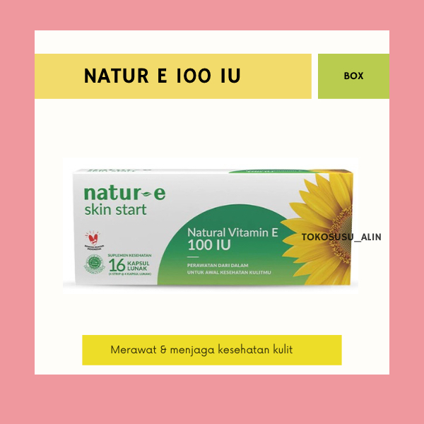 NATUR E 100 IU BOX 32 KAPSUL / NATUR E HIJAU / SUPLEMEN KESEHATAN KULIT