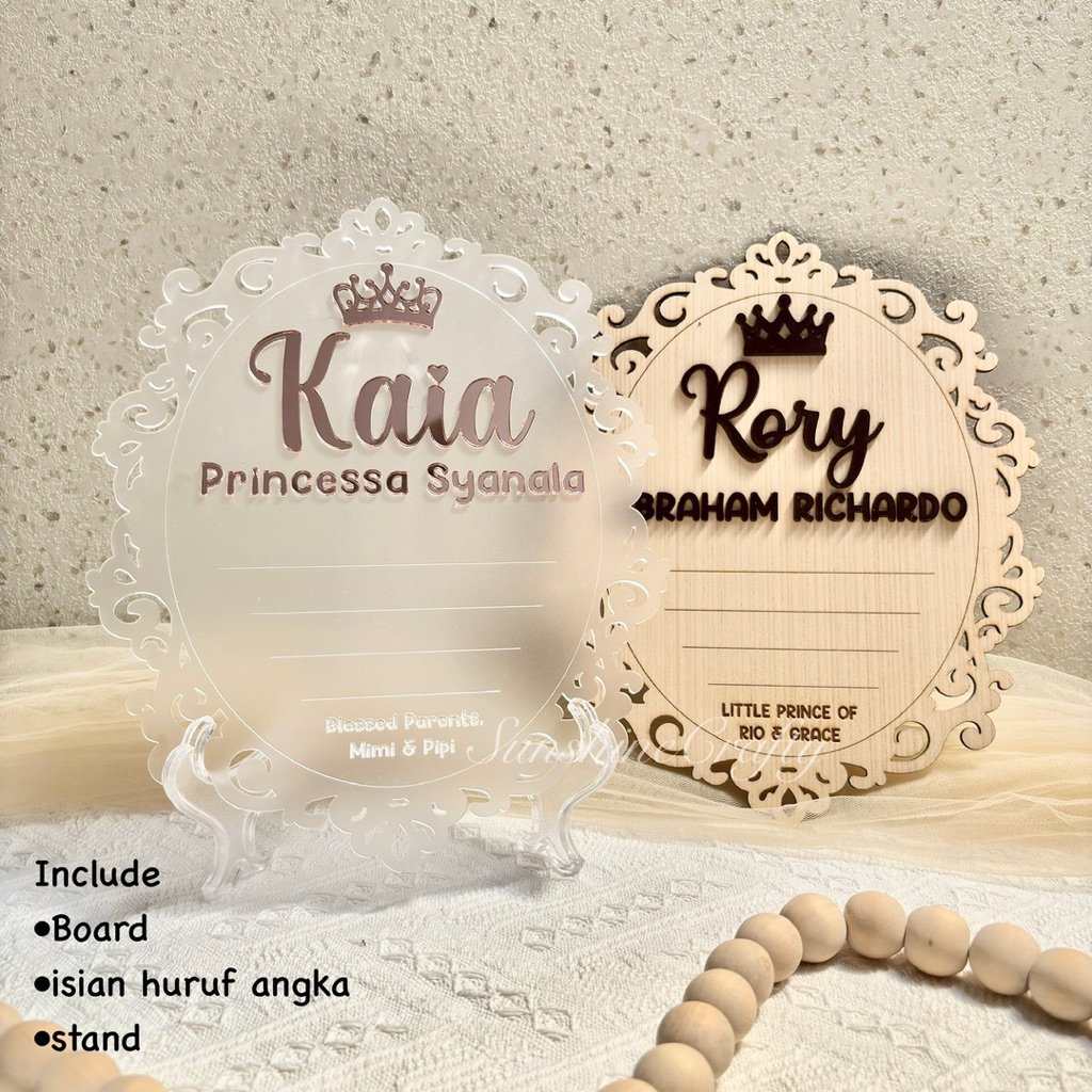 KAIA HOSPITAL BOARD | Hospital Board vintage | baby board | papan nama bayi