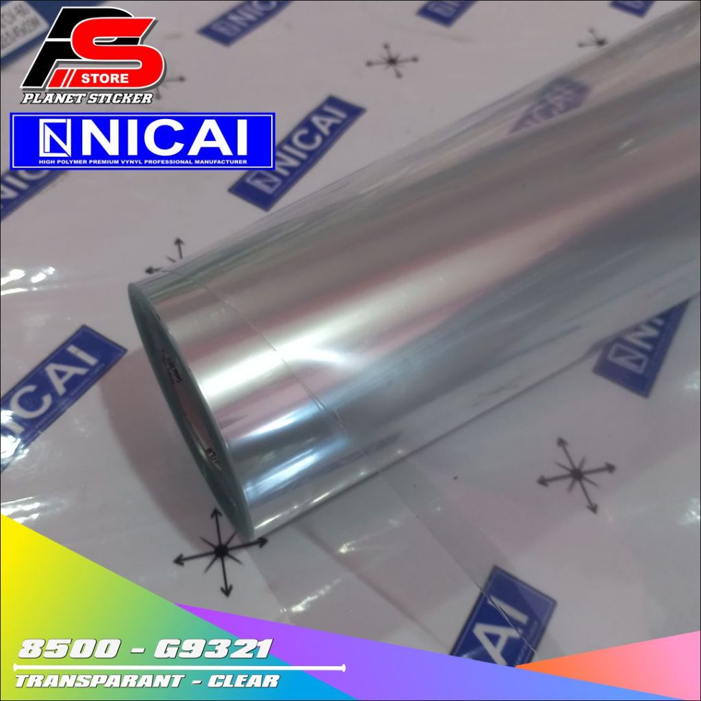 NICAI VPF HYBRID Transparan 3 Layer Scotlite Lampu Motor Transparan Clear [ROLL]