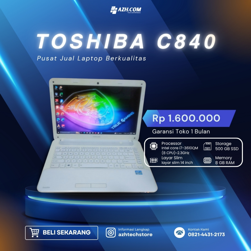 LAPTOP TOSHIBA C840 Core i7
