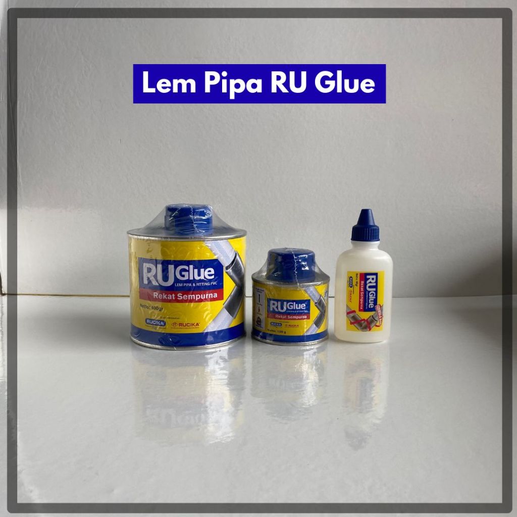 Lem Pipa RUGlue / PVC Tetes dan 400gr / Lem Pipa Kaleng Kecil
