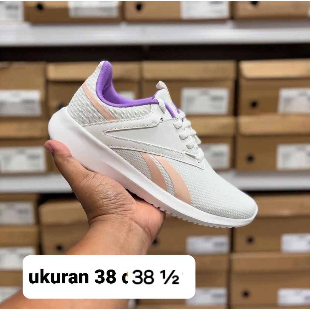 sepatu sport joging reebok original warna putih polos