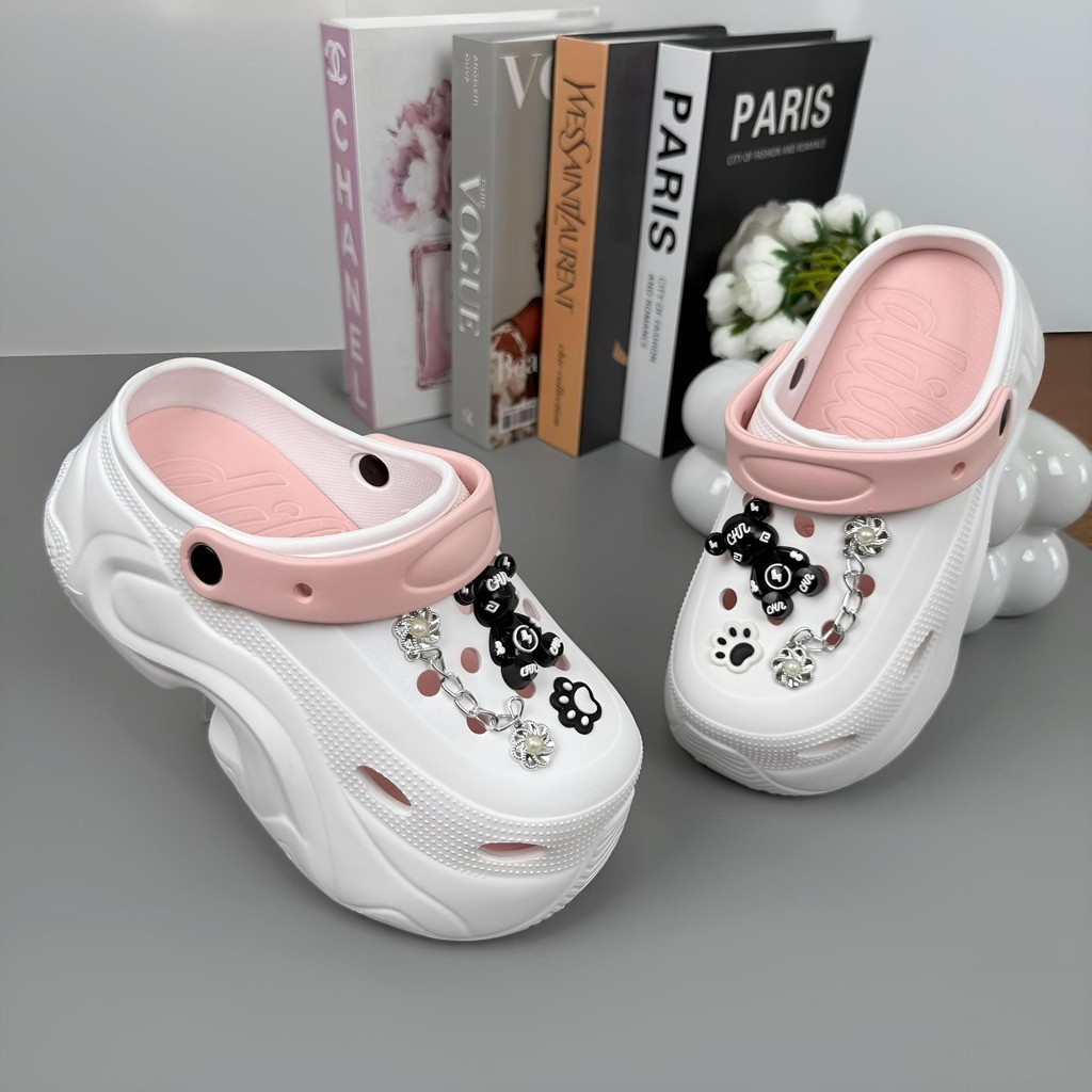 Sepatu pantai ultra-ringan musim panas sandal jepit wanita sandal hak tinggi sepatu kasual Sandal wa