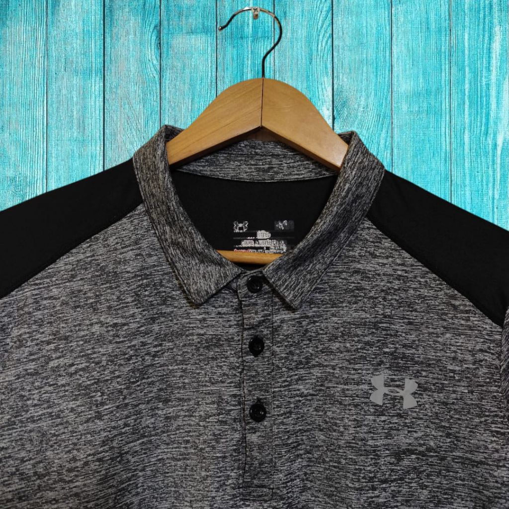 Under armour kaos kerah pira, baju olahraga atasan pria