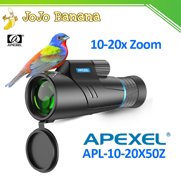 APEXEL 10-20X50 Zoom Monocular Teropong Monokular BAK4 Waterproof Adjustable - APL-10-20X50Z