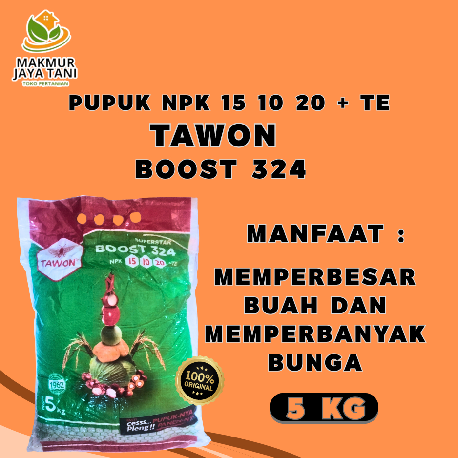 NPK 15 10 20 BOOST TAWON / PUPUK NPK TAWON 5 KG