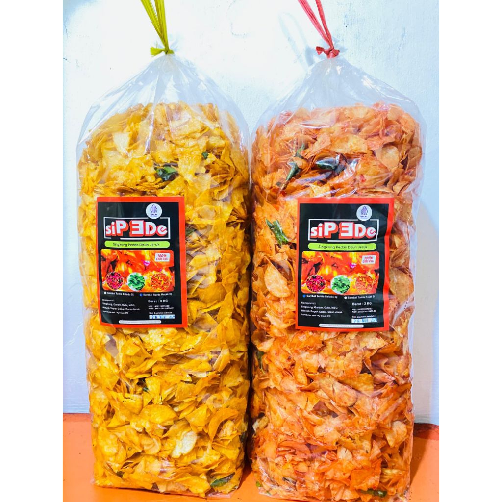 

Keripik Singkong Sambal Tumis Berat 3 Kg Pedas Manis Balado&Rujak