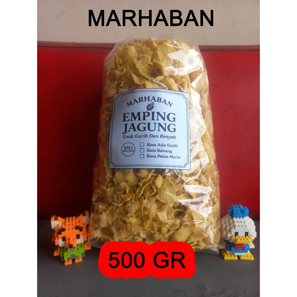 

Marhaban Emping Jagung Geprek Rasa Asin Gurih 500gr Enak Gurih Asli Malang