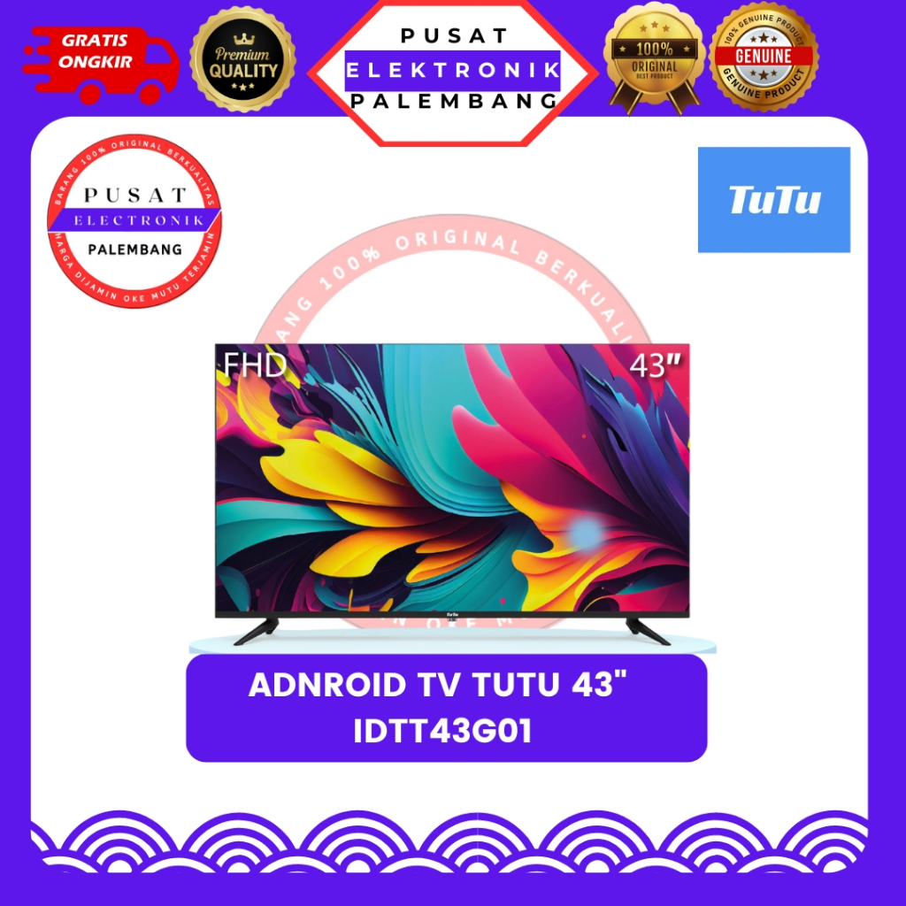 TV COOLITA 43 INCH TUTU IDTT43C01 SMART TV LED TV 43" PALEMBANG