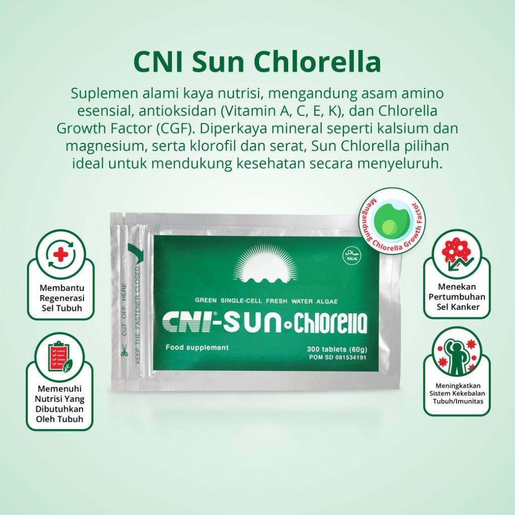 CNI Sun chlorella 300 tab