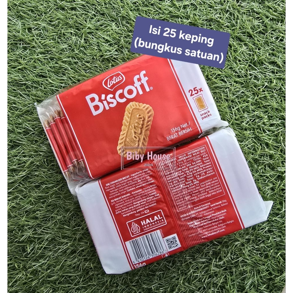 BISKUIT BISCUIT LOTUS BISCOFF SNACK PACK 156 GR ISI 25 keping Halal original